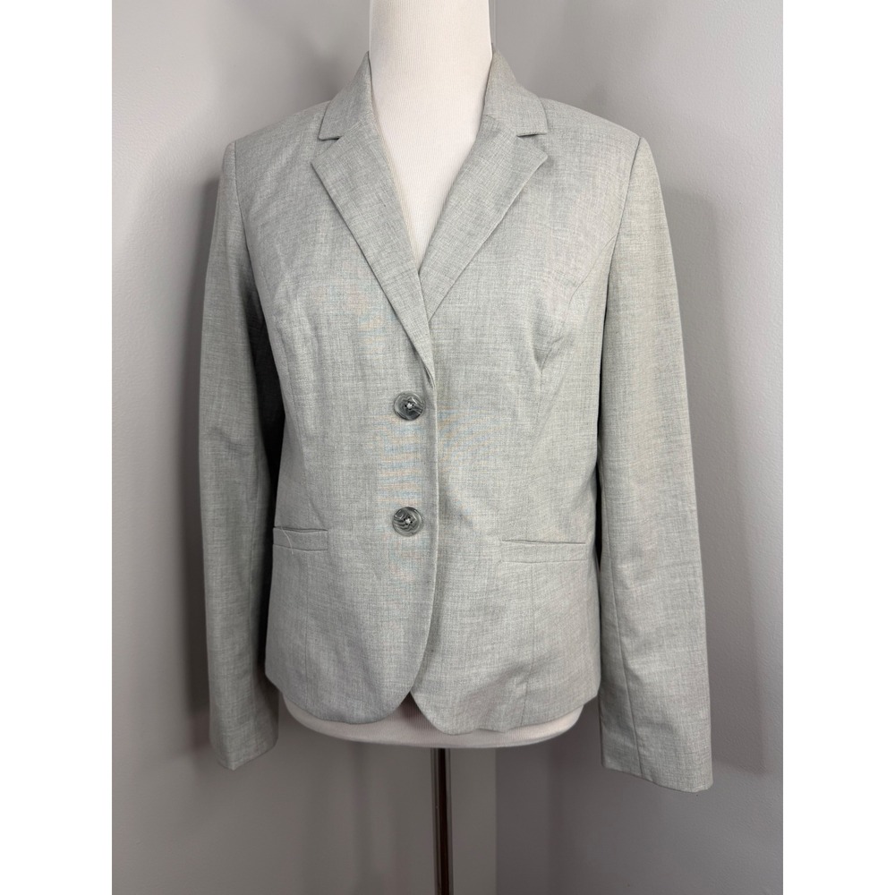 212 Collection Womens Gray Two Button‎ Professional Lined Blazer Jacket Size 12